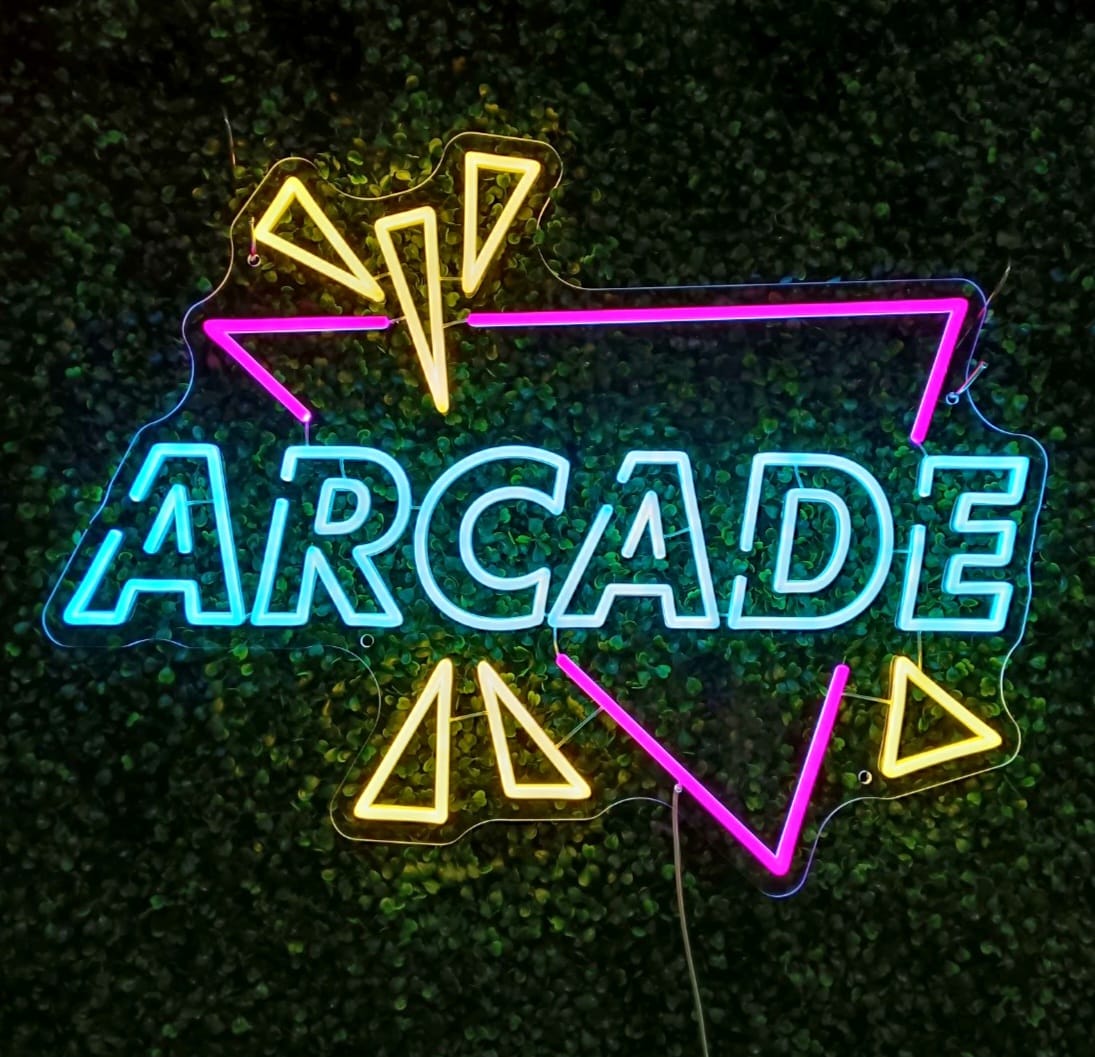 Arcade Custom Neon Sign - Front View