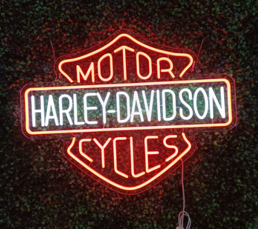 Harley Davidson Custom Neon Sign - Front View