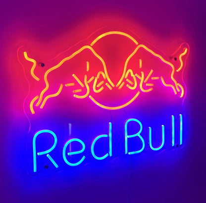 Redbull Custom Neon Sign - Front View