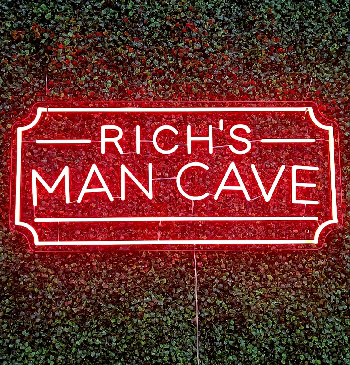 Mancave Custom Neon Sign - Front View