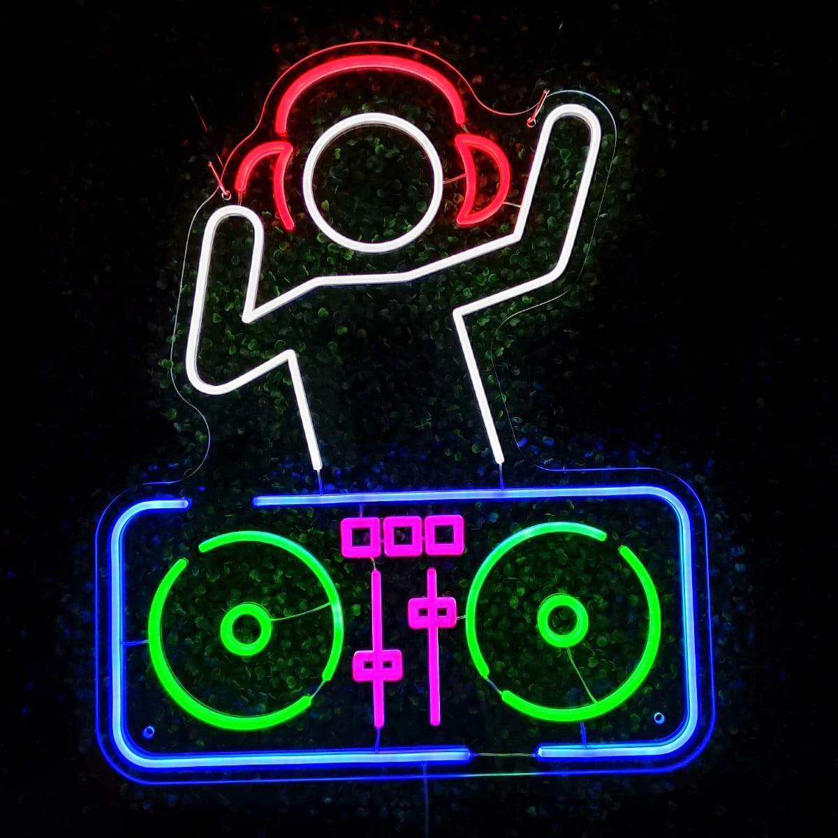 DJ Custom Neon Sign - Front View