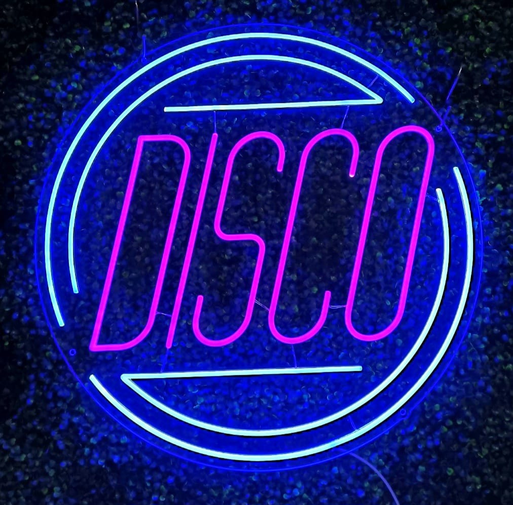 Disco Custom Neon Sign - Front View