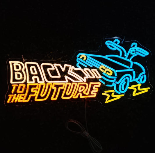 Back To The Future Custom Neon Sign - Front View