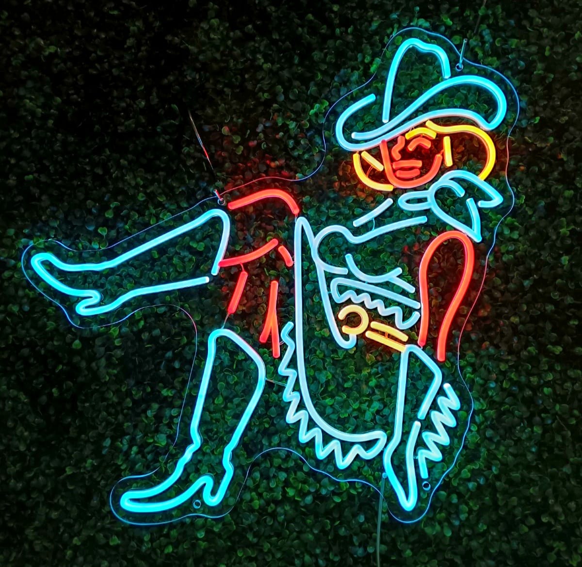 Cowgirl Custom Neon Sign - Front View